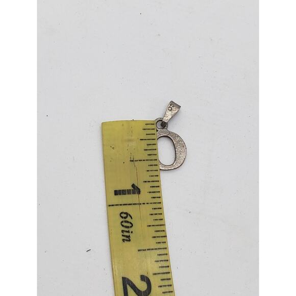 Sterling Silver 925 Letter O Initial Pendant Charm Small Dainty 0.95g Stamped - Picture 3 of 7
